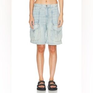R13 Multipocket Relaxed Denim Short -Lennon Blue, size 26